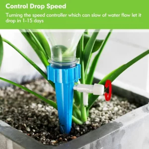Adjustable Plant Drip Irrigation Watering Spikes with Slow Release Control Valve