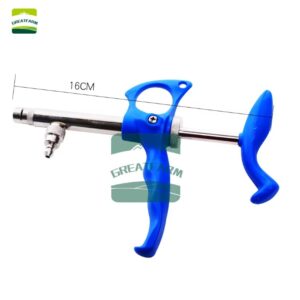 ভ্যাকসিন গান (গ্লাস ছাড়া) High Quality Stainless Steel Veterinary Syringe for Poultry Automatic Continuous Vaccine Injection Gun 0.1-1 Veterinary Syringe