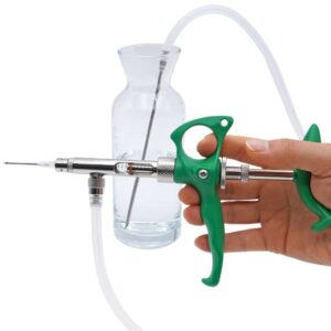 হাই কোয়ালিটি ভ্যাকসিন গান (গ্লাস সহ) 0.1ml- 2ml  Livestock Chicken Vaccine Injection Syringe Veterinary Pig Cattle Sheep Swine Automatic Vaccine Syringe Injector